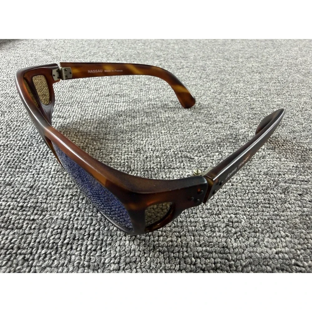 Ocean Waves Sunglasses Mens One Size Brown Tortoise Wrap Blue Mirrored Nassau